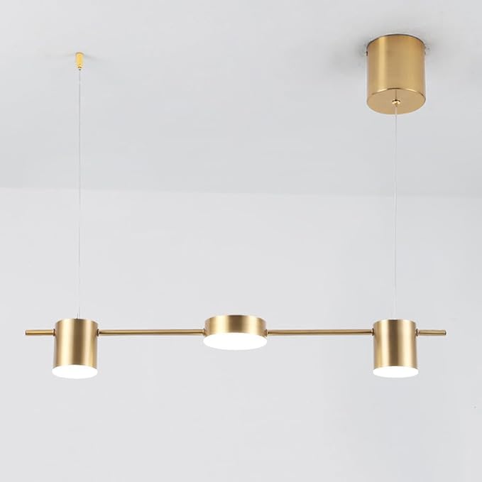 Modern Linear LED Pendant Light with Adjustable Spotlights