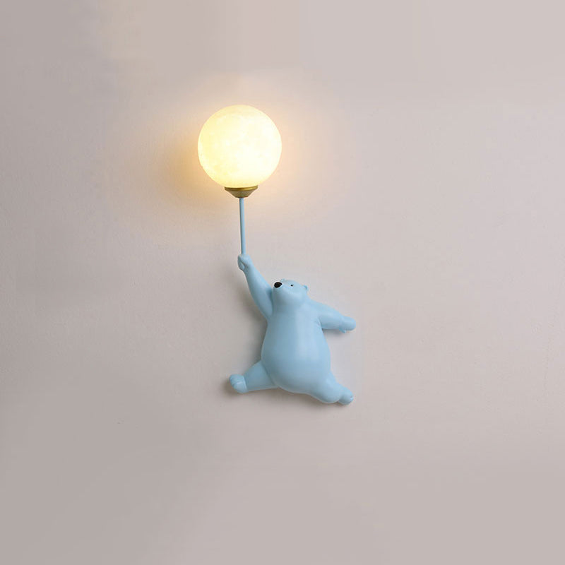 Bear Balloon Wall Lamp for Kids' Rooms