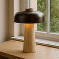 Dome table lamp with cork base