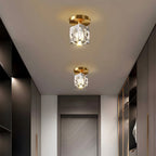 Mini Crystal Flush Mount Chandelier – Black or Gold