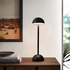 Rechargeable Cordless LED Table Lamp with Dome Shade & Touch Dimmer