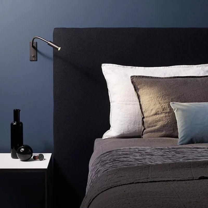Flexible Gooseneck LED Wall Reading Light – Nickel or Chrome