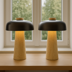 Modern Dome Table Lamp with Cork Base