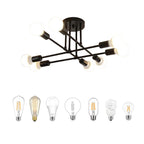Modern Sputnik Semi-Flush Mount Chandelier – 6 or 8 Lights