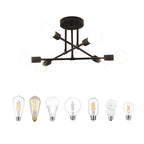 Modern Sputnik Semi-Flush Mount Chandelier – 6 or 8 Lights