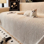 Herringbone sofa slipcover