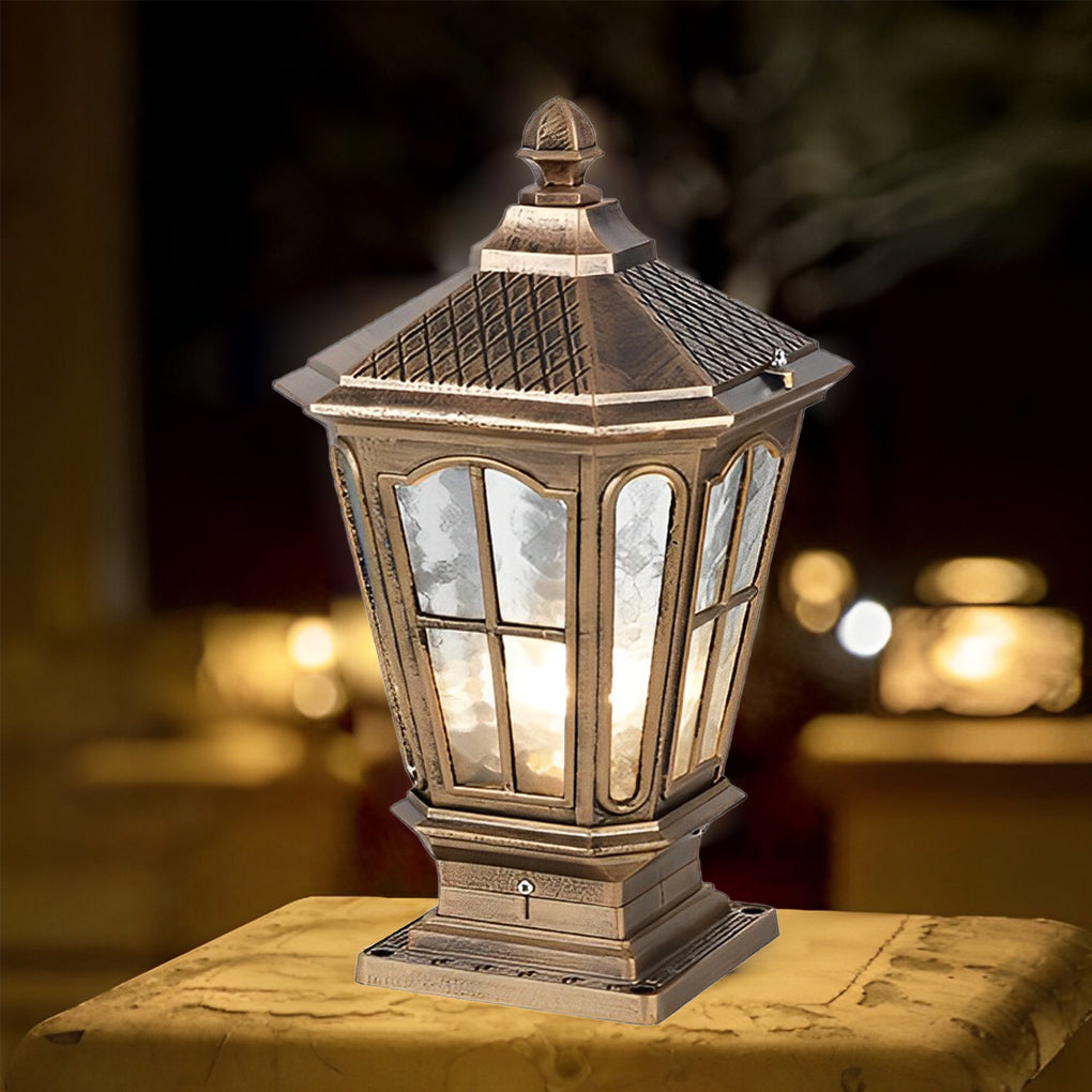 Classic Lantern Outdoor Post Light – Solar or Wired