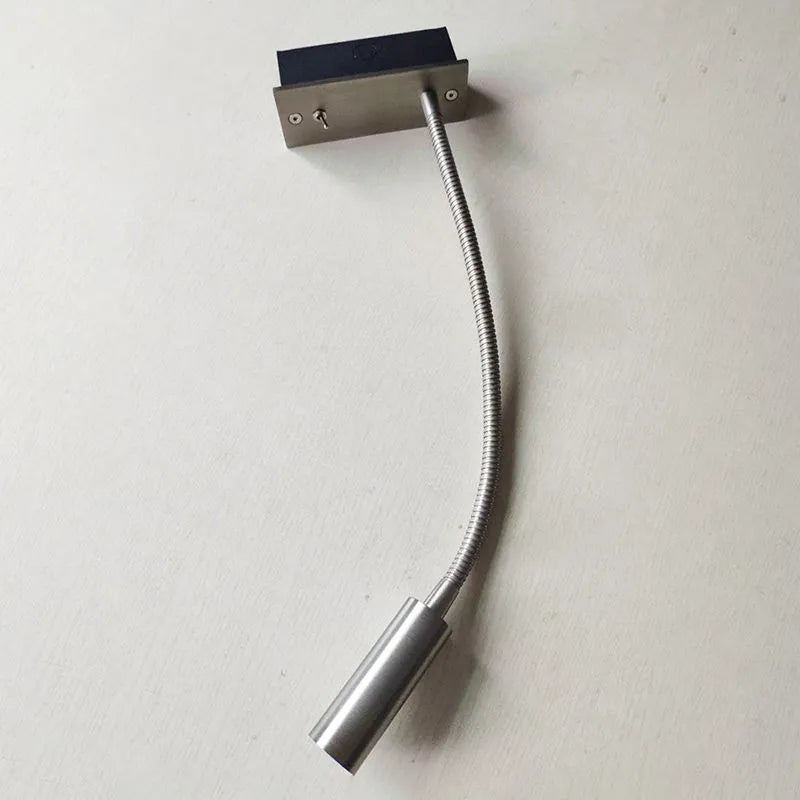 Flexible Gooseneck LED Wall Reading Light – Nickel or Chrome