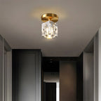 Mini Crystal Flush Mount Chandelier – Black or Gold