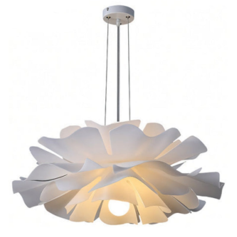 White Lotus Flower Pendant Light – Nordic Acrylic Chandelier