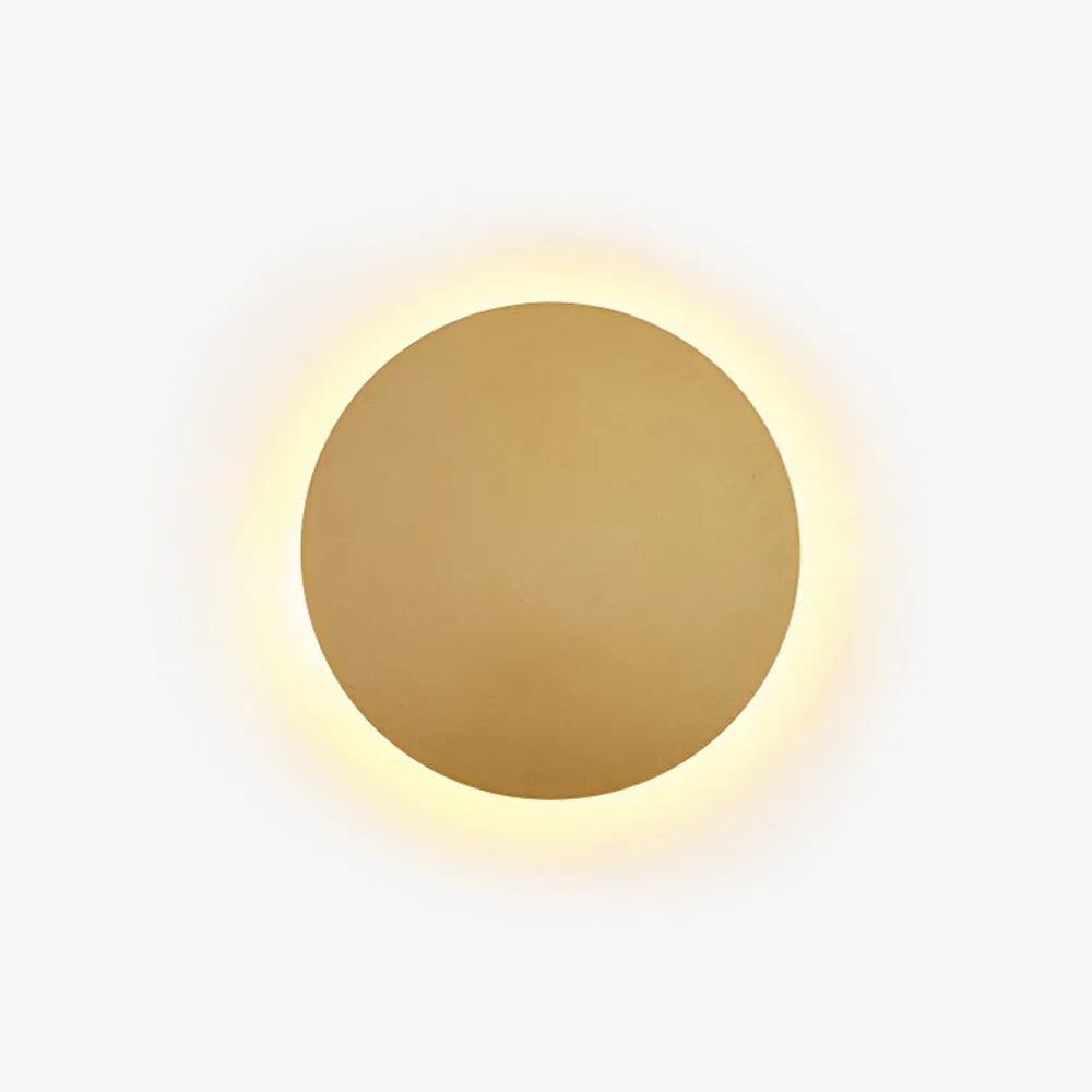 Minimalist Round Halo LED Wall Sconce – Black, White or Gold