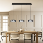 Modern Multi-Light Glass Dining Pendant – 3 or 4 Lights