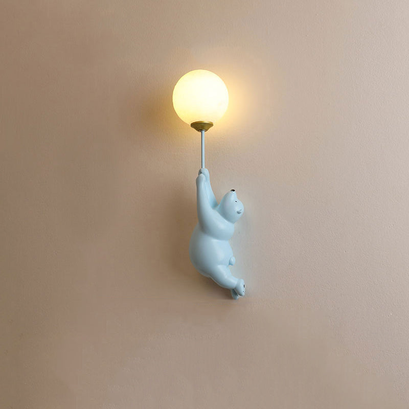 Bear Balloon Wall Lamp for Kids' Rooms