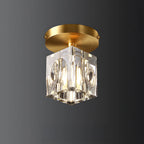 Mini Crystal Flush Mount Chandelier – Black or Gold