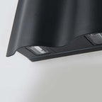Modern Wave LED Outdoor Wall Light – Black
