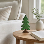 Handmade Wooden Evergreen Tree Tabletop Decor
