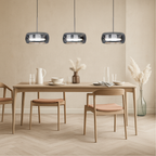 Modern Multi-Light Glass Dining Pendant – 3 or 4 Lights