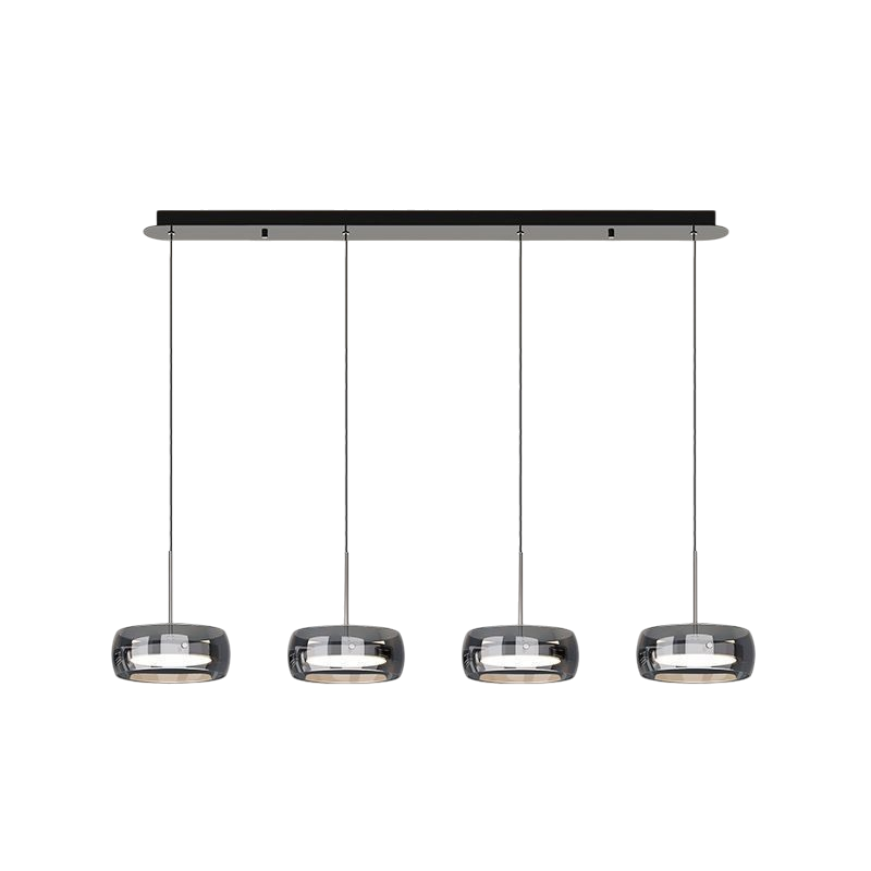 Modern Multi-Light Glass Dining Pendant – 3 or 4 Lights