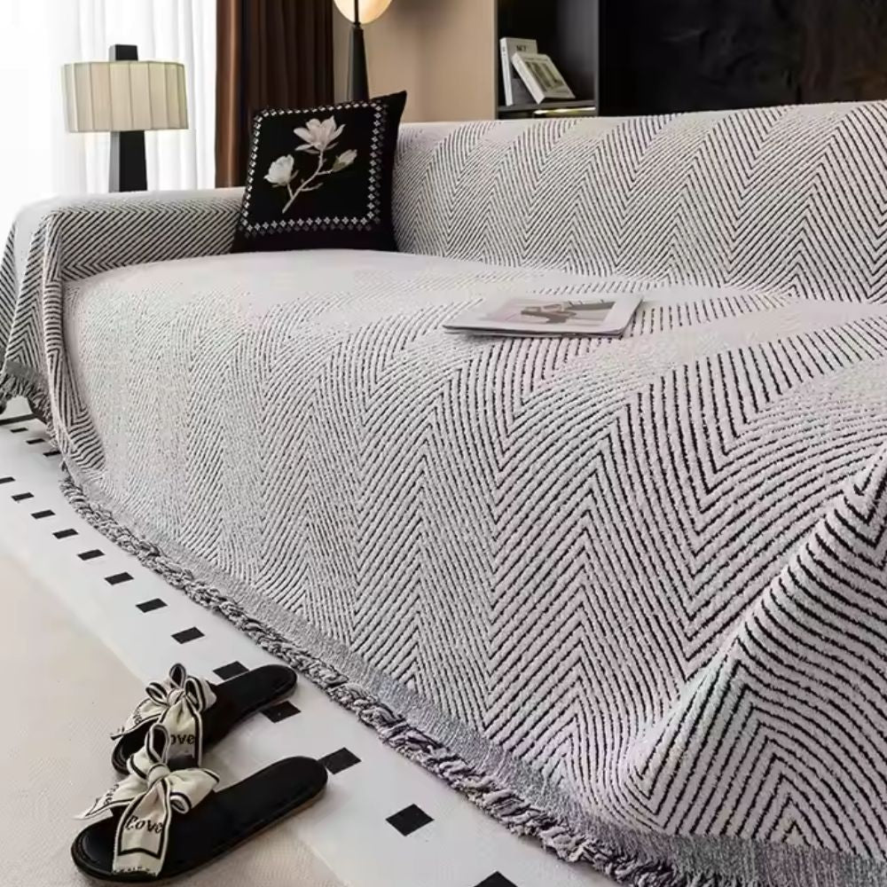 Herringbone Sofa Slipcover – Couch Protector