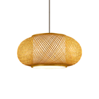 Japandi Woven Bamboo Pendant Light – 15.7" or 19.7"
