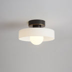 Bauhaus layered glass flush mount ceiling light