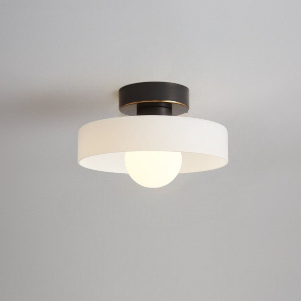 Bauhaus layered glass flush mount ceiling light
