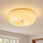 Bauhaus milk glass flush mount ceiling light