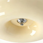 Bauhaus Milk Glass Flush Mount Ceiling Light – 12.6"