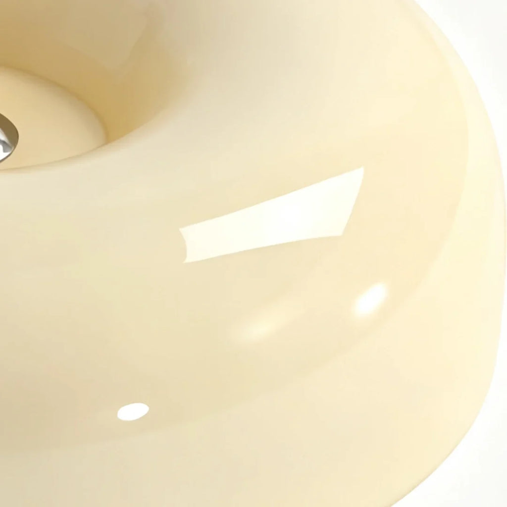 Bauhaus Milk Glass Flush Mount Ceiling Light – 12.6"