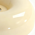 Bauhaus Milk Glass Flush Mount Ceiling Light – 12.6"