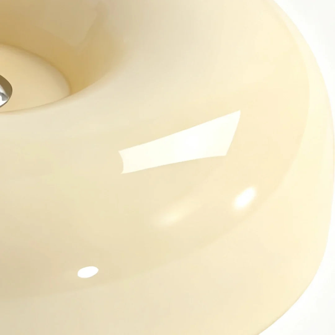Bauhaus Milk Glass Flush Mount Ceiling Light – 12.6"