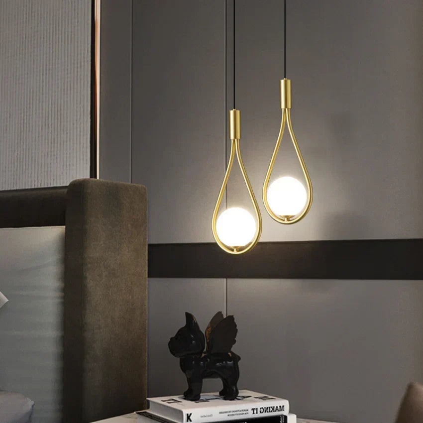Contemporary Minimalist LED Pendant Light – Black or Gold