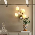 Handcrafted Ceramic Flower Wall Lamp