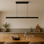 Minimalist Linear Wood Beam Pendant Light