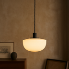 Contemporary Curved Resin Pendant Light