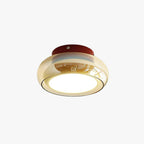 Retro Glass Flush Mount Ceiling Light – 3-Color LED