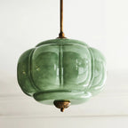 Vintage Glass Semi-Flush Mount Ceiling Light – Gold or Black