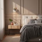 Wooden Cone Wall Light with Metal Shade – Optional Pull Switch
