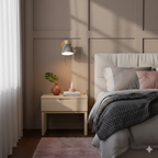 Wooden Cone Wall Light with Metal Shade – Optional Pull Switch