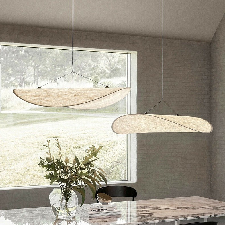 Oval Wave Silk Pendant Light – 15.7" to 39.4"
