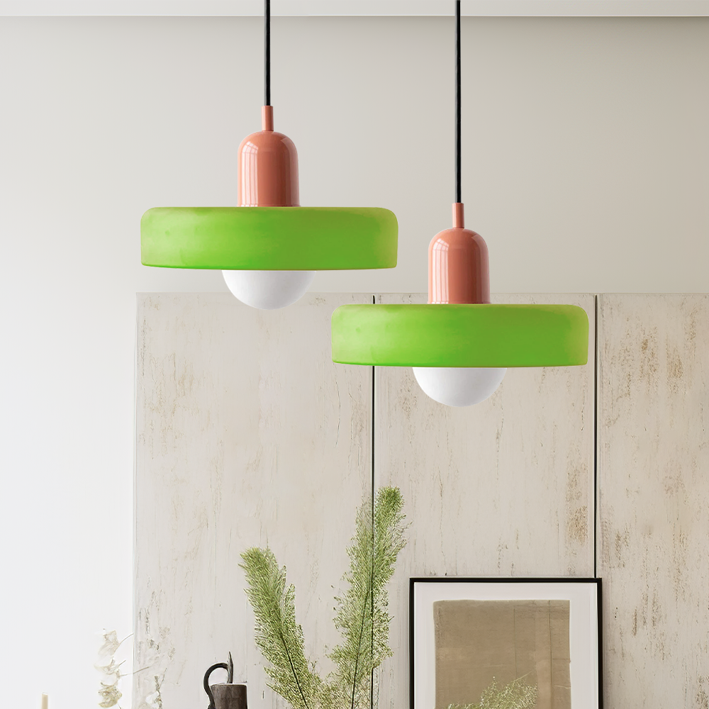Two-Tone Glass Ring Pendant Light – Mix & Match Colors