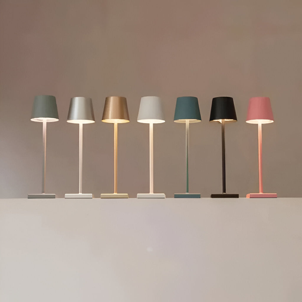 Cordless Waterproof LED Table Lamp – Rechargeable, 7 Colors