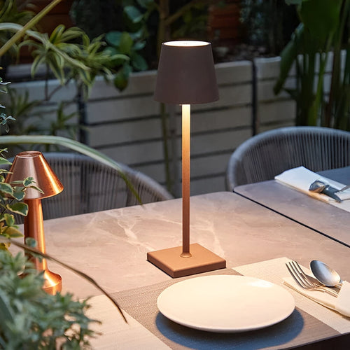 Cordless waterproof LED table lamp