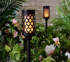 Solar Flickering Flame Garden Torch Lights – Set of 2