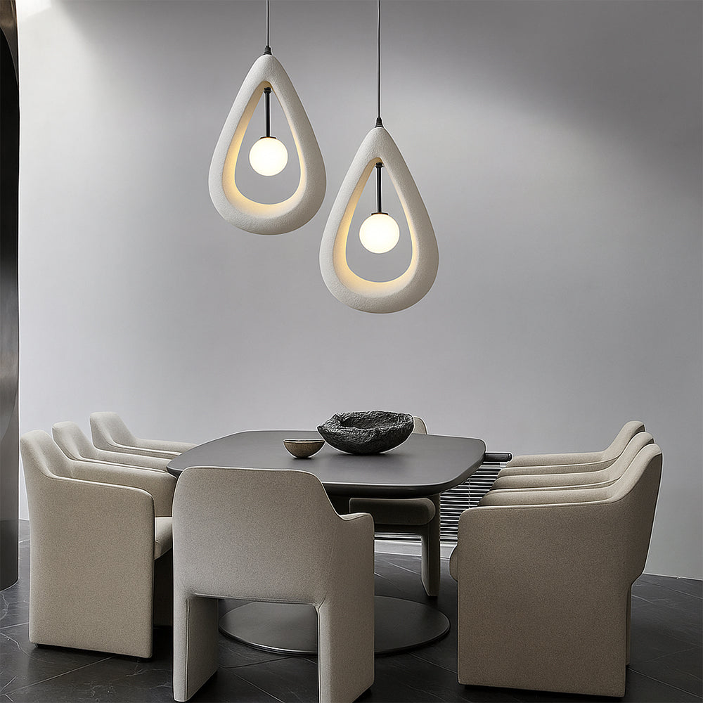 Japandi oval pendant light