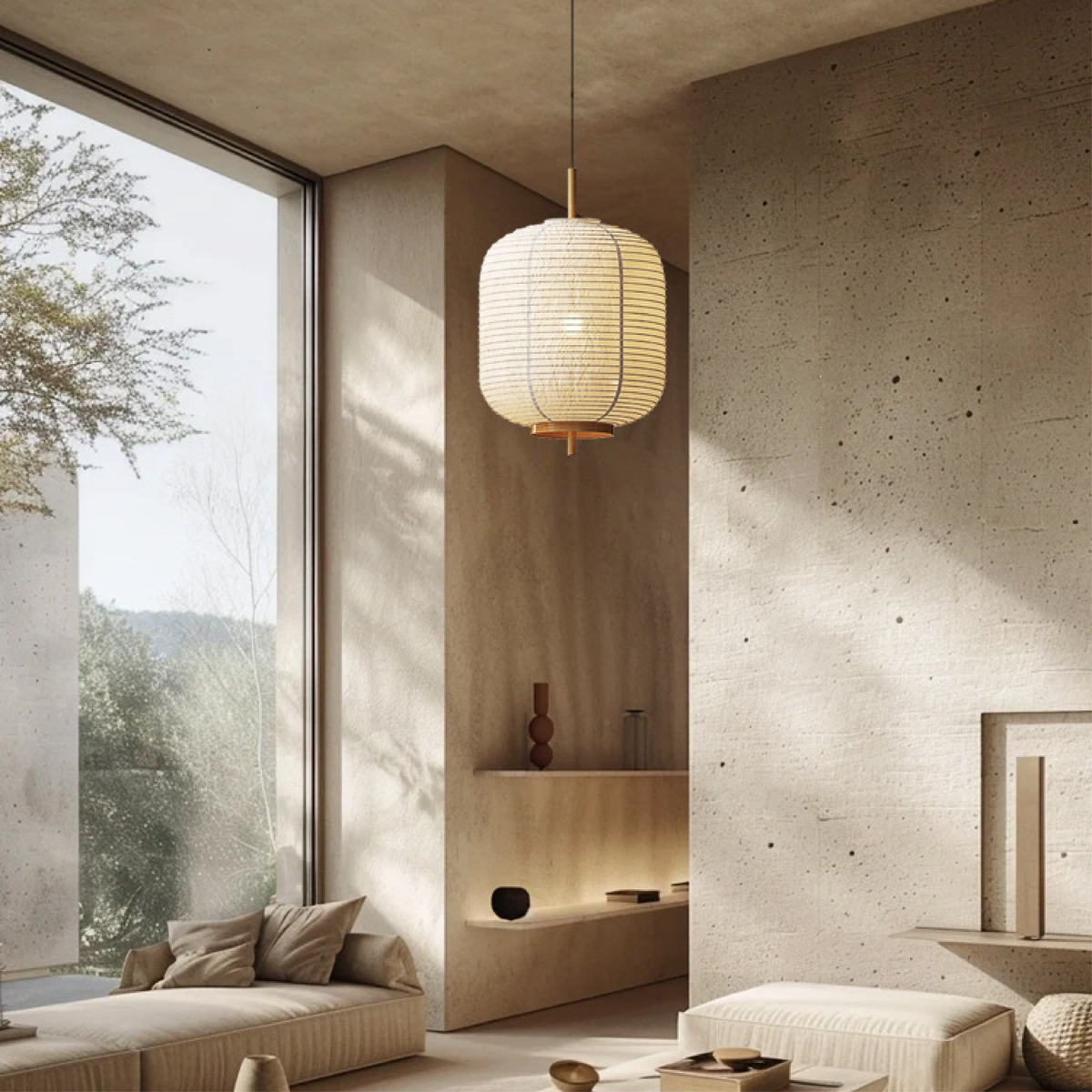 Japanese Rice Paper Pendant Light – Lantern Shade