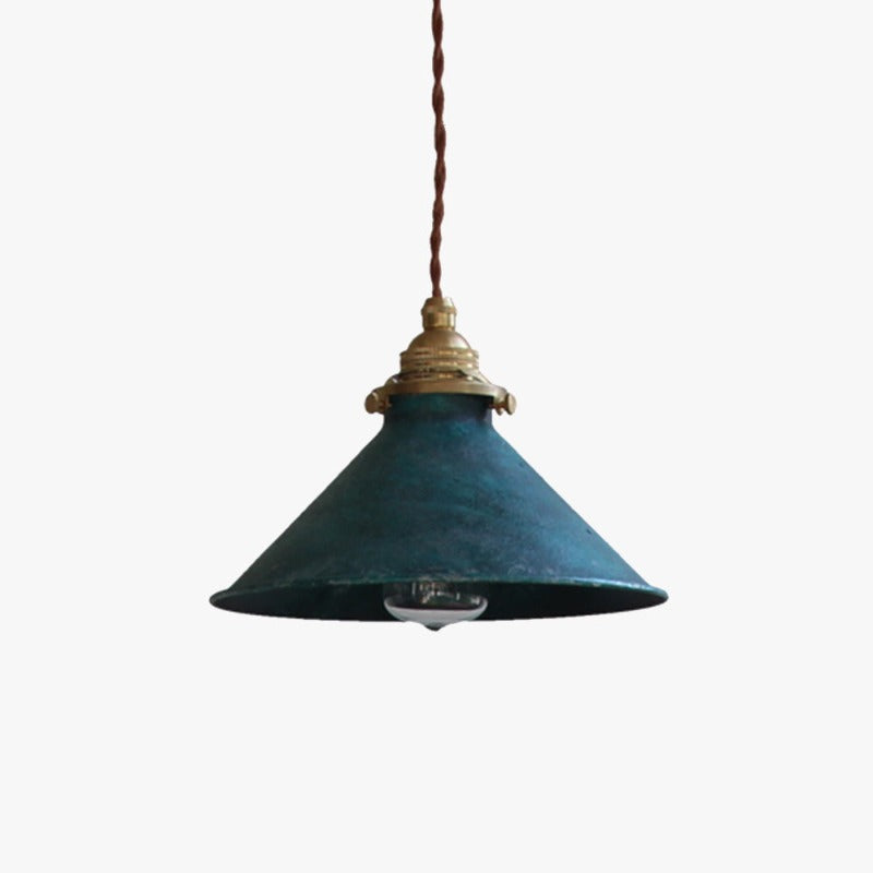 Vintage Industrial Cone Pendant Light – Rustic Finish