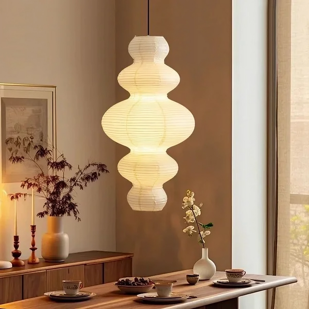 Layered rice paper cloud pendant