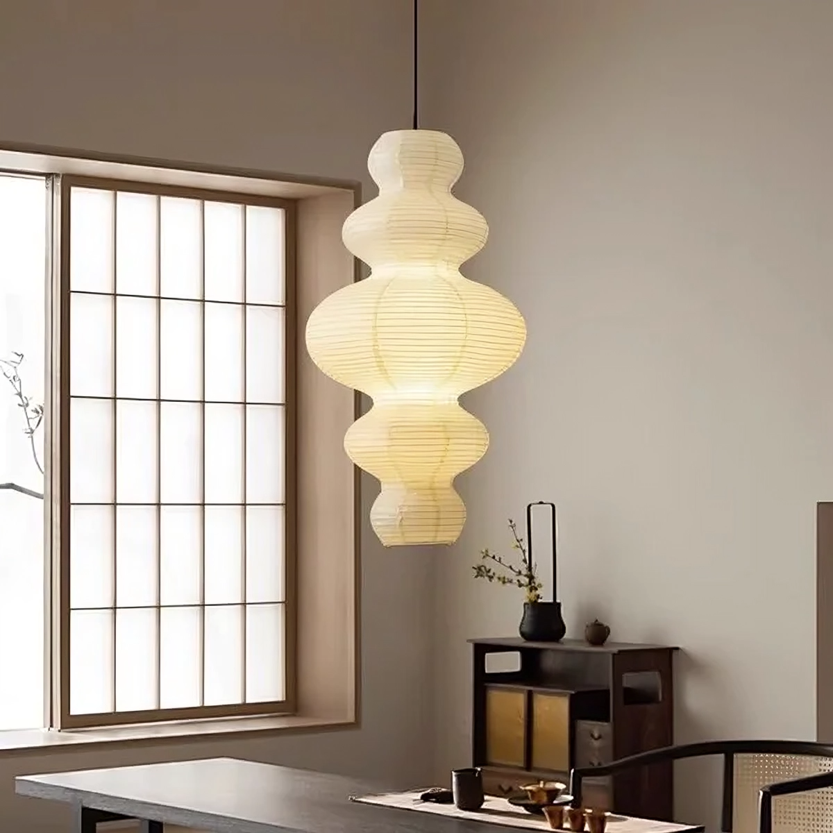 Layered Rice Paper Cloud Pendant Light