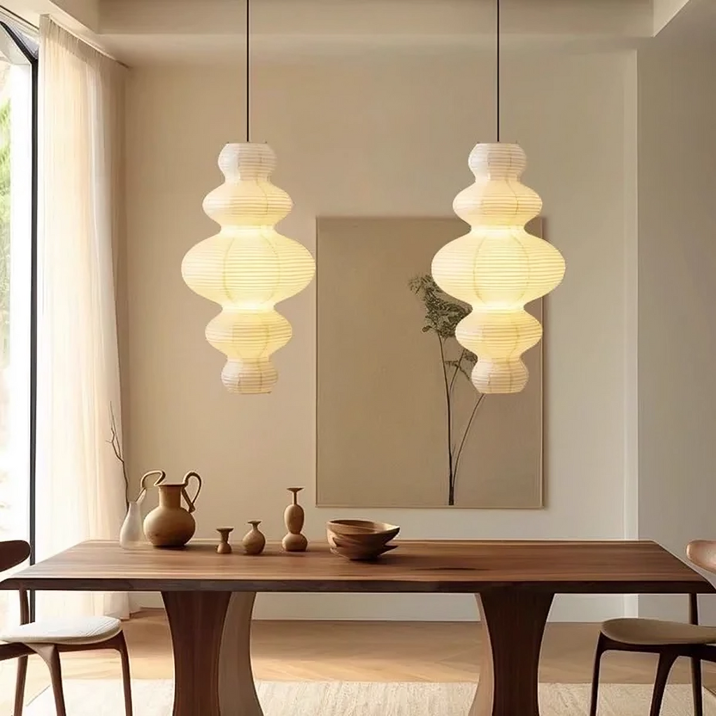 Layered Rice Paper Cloud Pendant Light